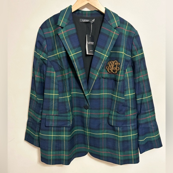 ⭐️NWT Ralph Lauren Plaid Bullion Blazer⭐️ - Picture 9 of 13